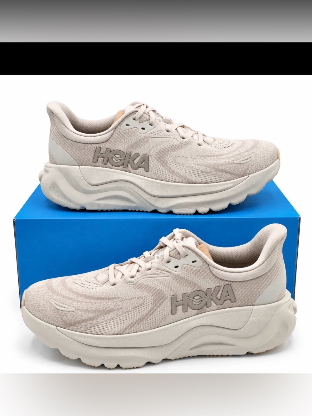 HOKA Arahi 8 Men's 9 D Grout Putty H-Frame Stability Mesh Road Running Shoes